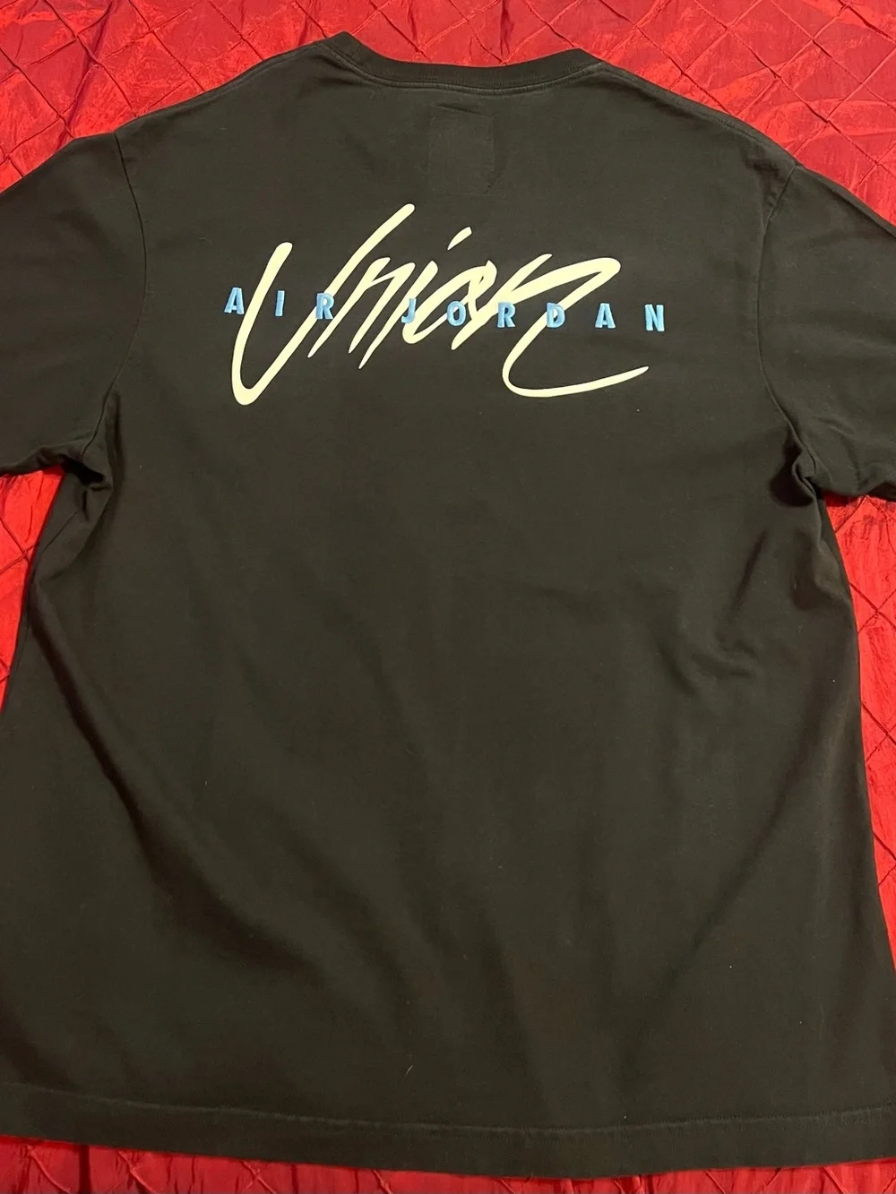 Jordan x Union Black Loose Fit Graphic T-Shirt Size Large
